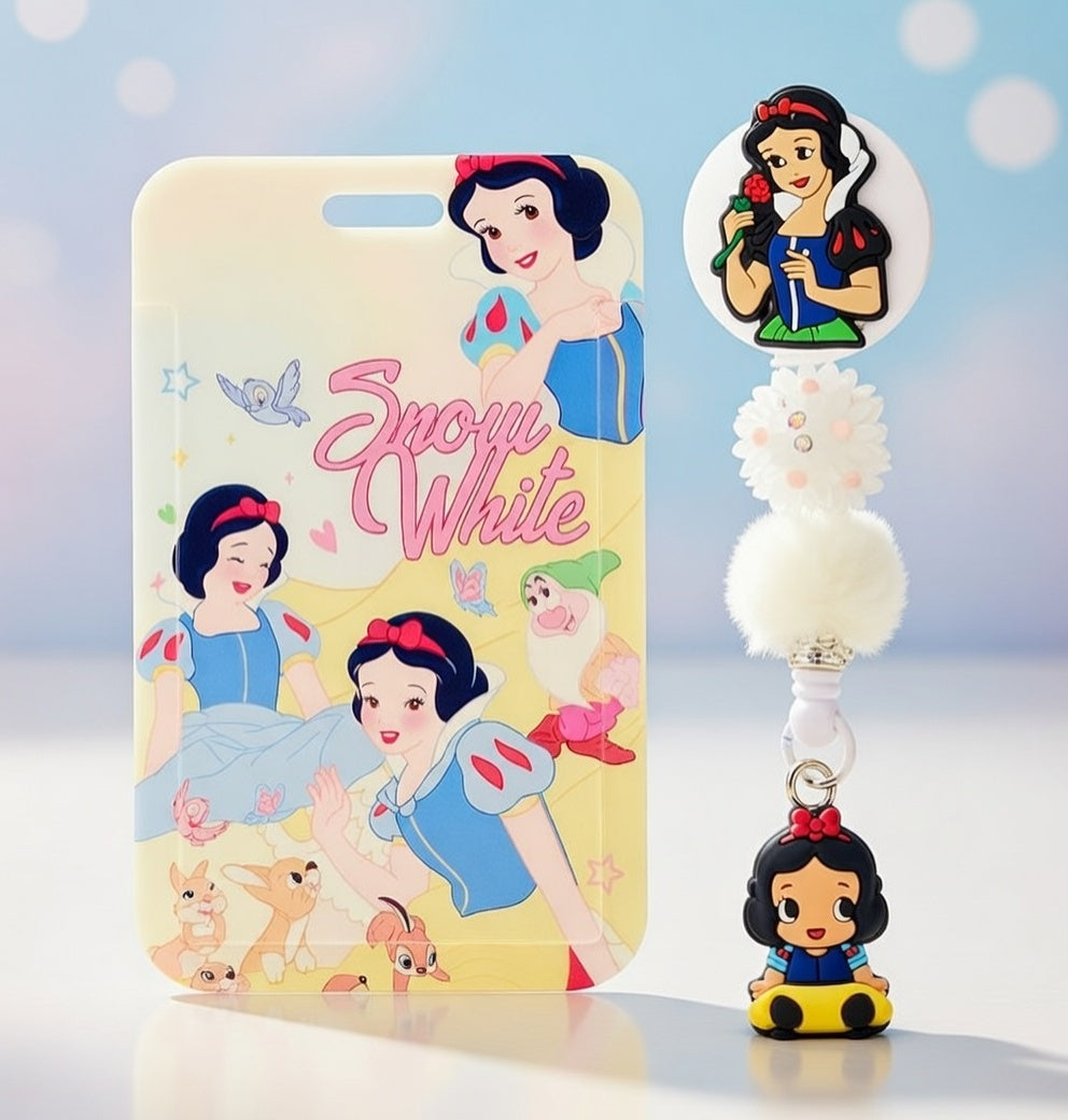 Snow White ID Holder and Reel