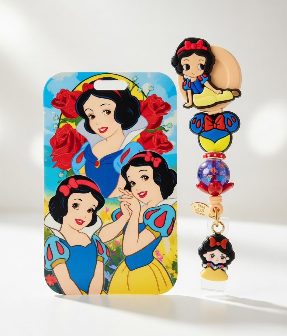 Snow White ID Holder and Reel