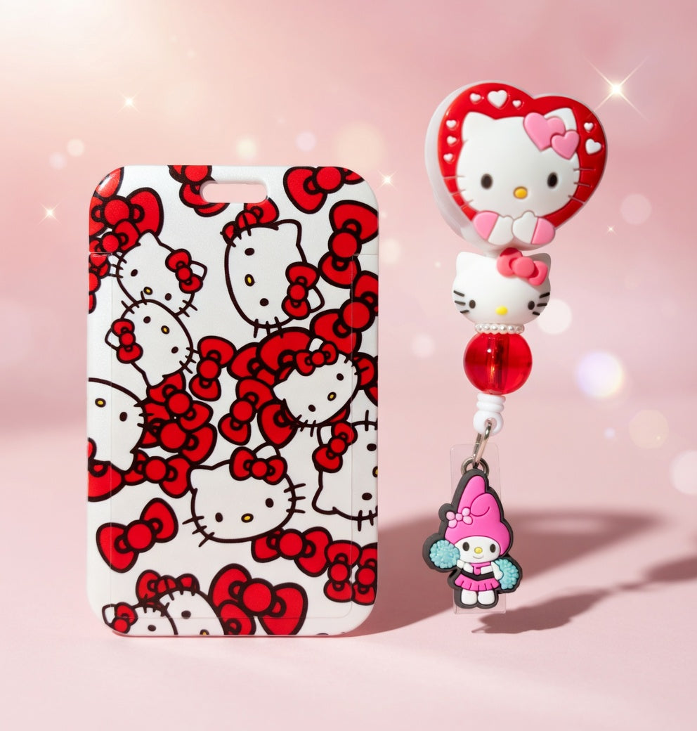 Hello Kitty ID Holder and Reel (LED)