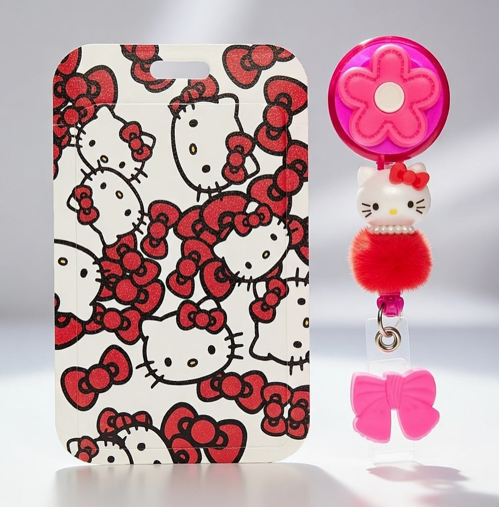 Hello kitty ID Holder and Reel
