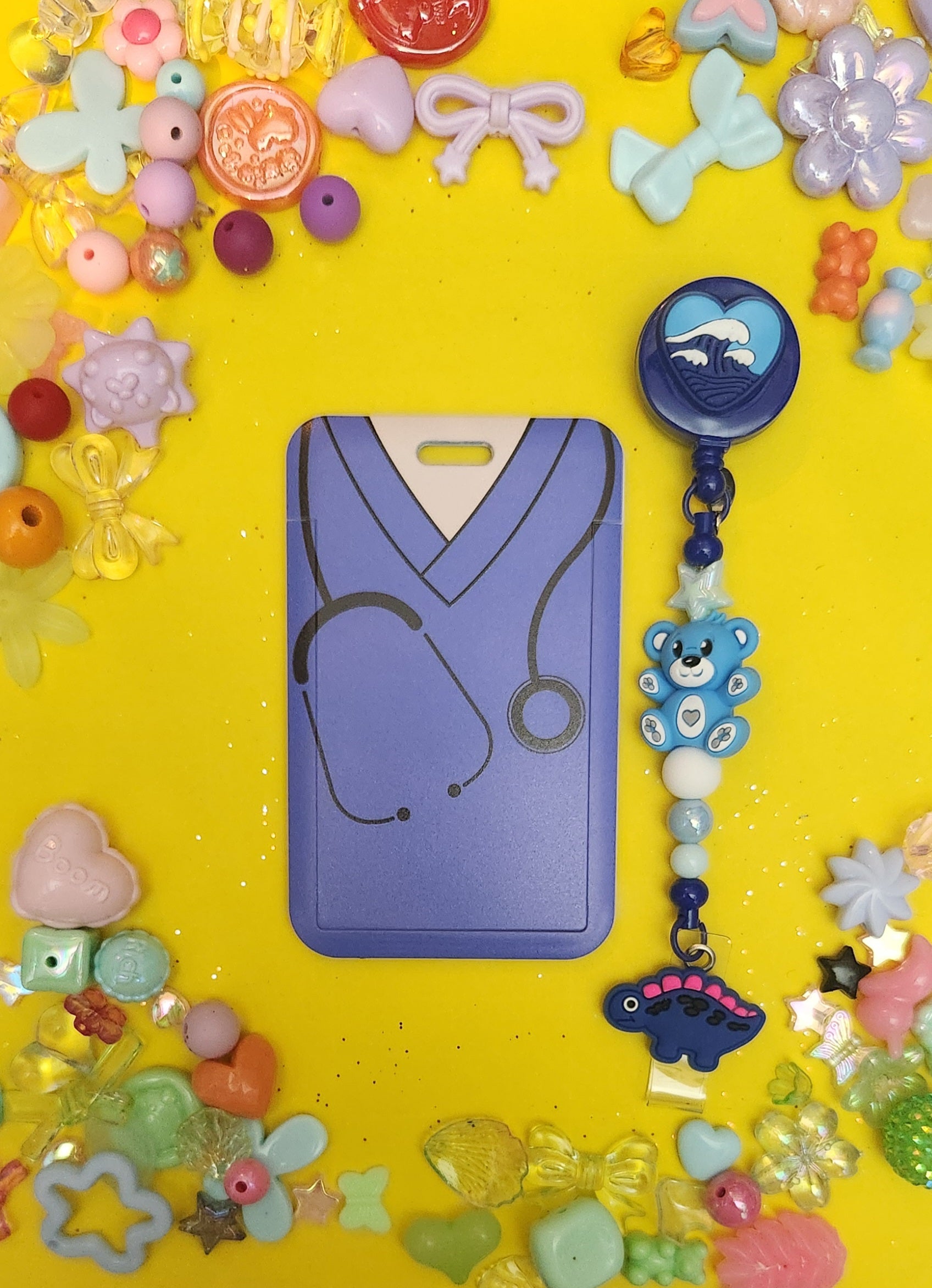 NURSE TEDDY ID Lanyard