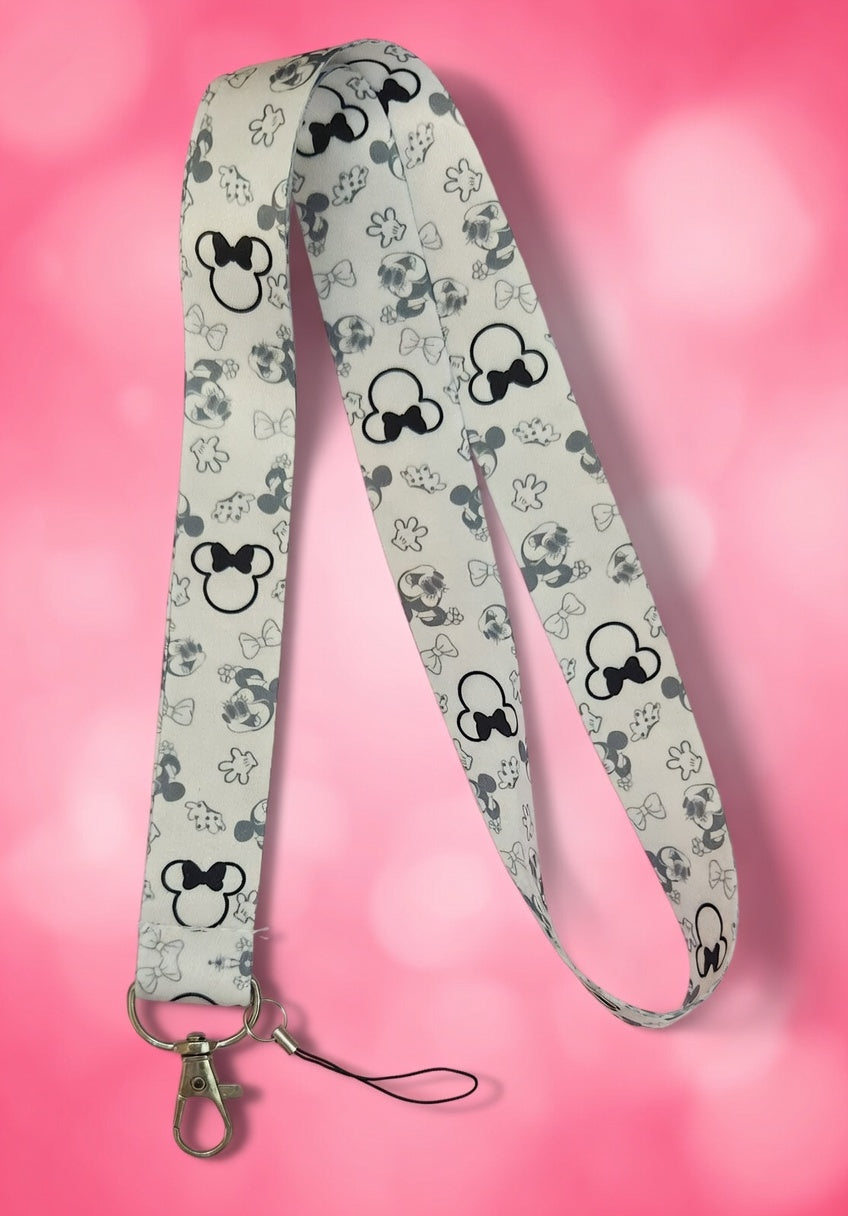 Minnie Mouse Lazos & Corazones Lanyard