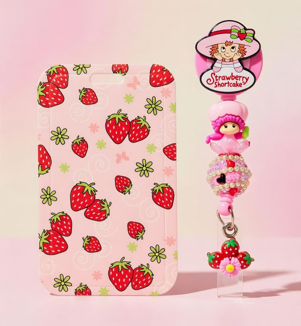 Strawberry Shortcake ID Holder and Reel