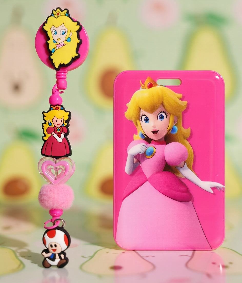 Peach Power ID Holder And Reel