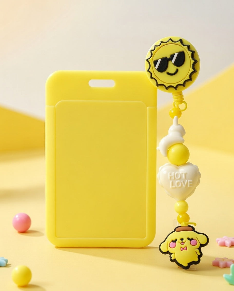 Pompompurin Sun ID Holder and Reel