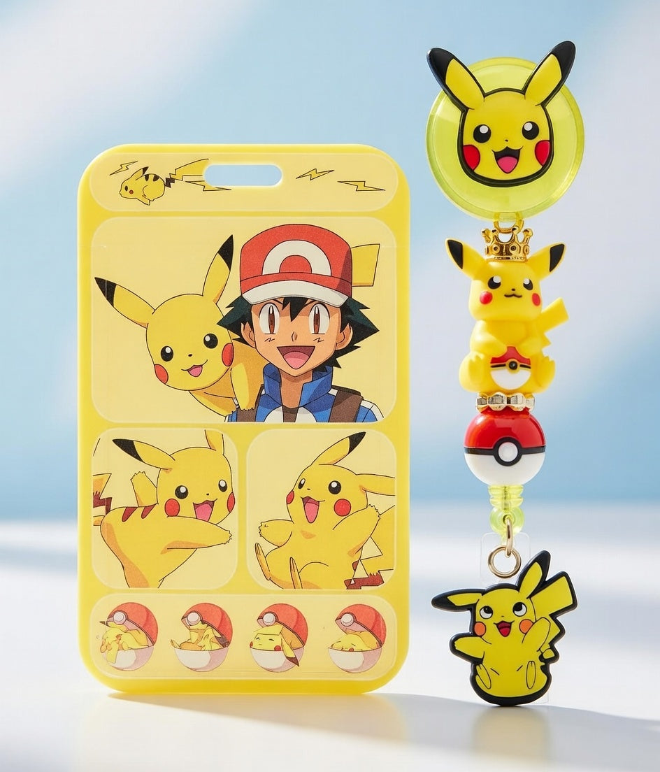 Pikachu & Ash Edition  ID Holder and Reel
