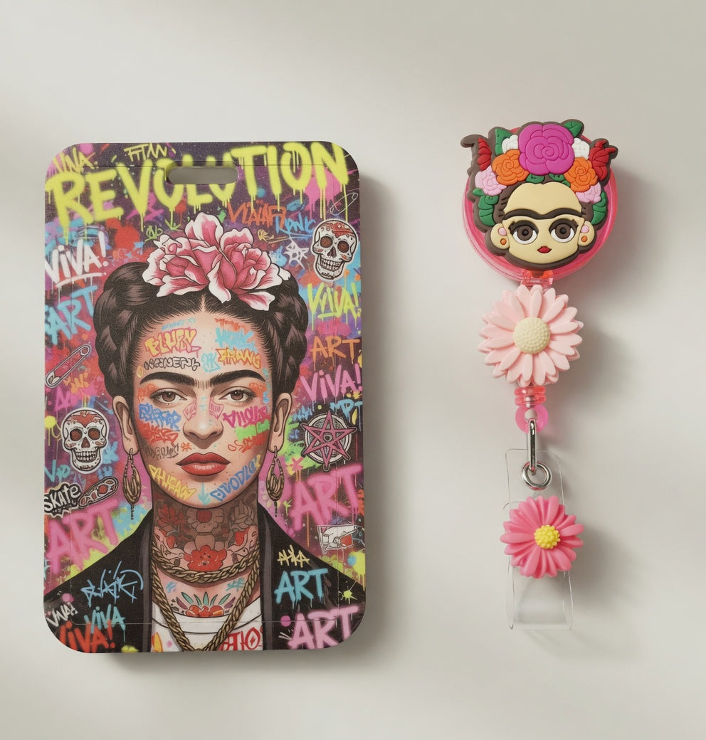 Frida Kahlo ((exclusivo))  ID Holder and Reel