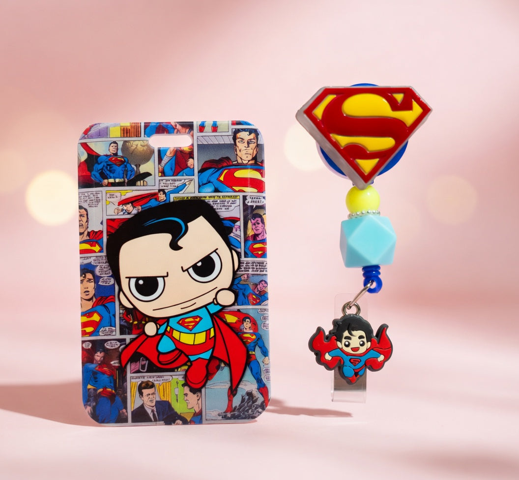 Superman ID Holder and Reel (LED)