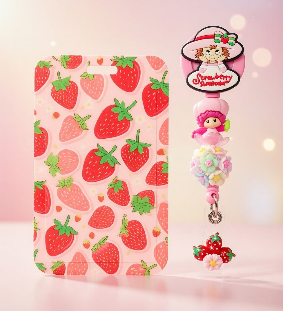 Strawberry Shortcake ID Holder and Reel