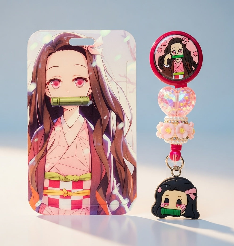 Nezuko ID Holder and Reel