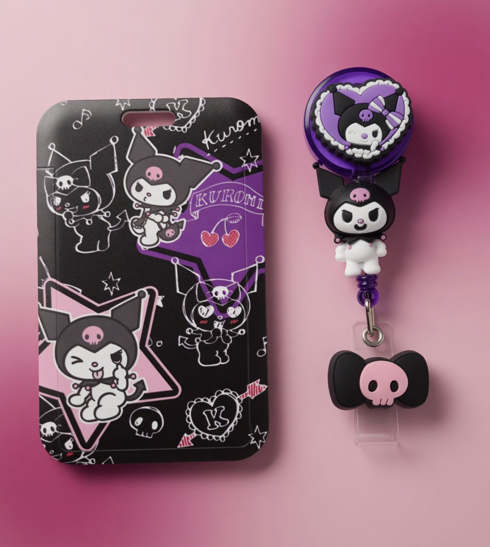 Kuromi ID Holder & Reel