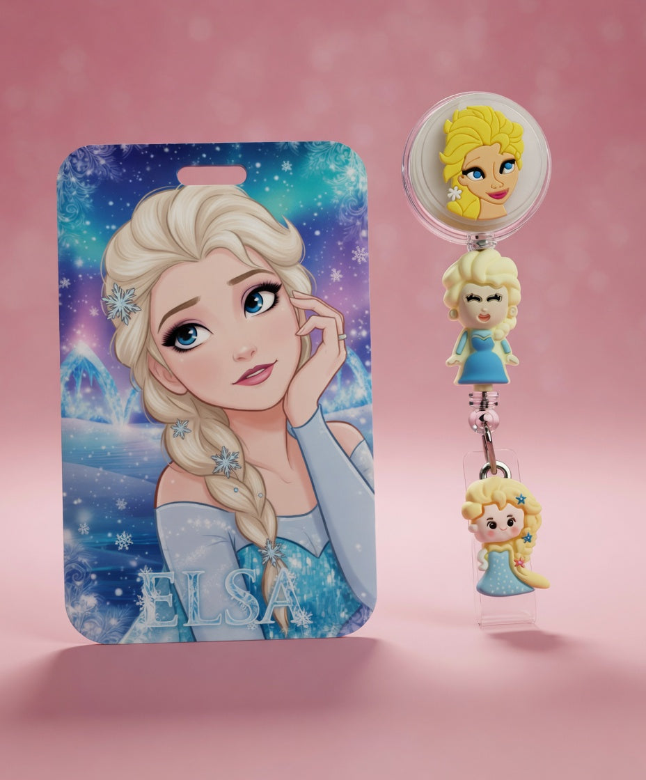 Elsa ID Holder & Reel (Diseño Exclusivo)