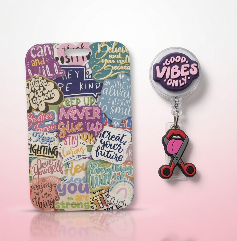 Good Vibes Only ID Holder & Reel