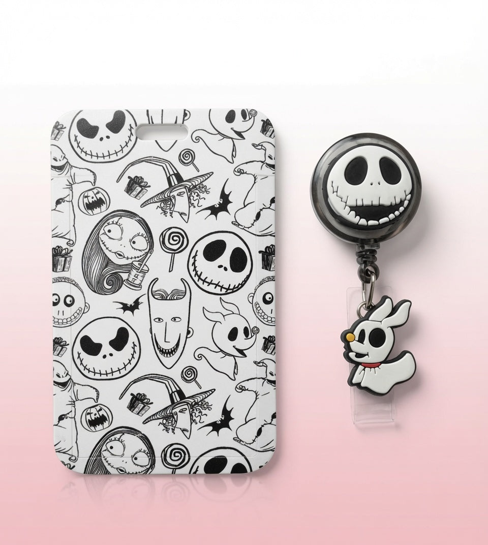 Jack Skellington ID Holder & Reel