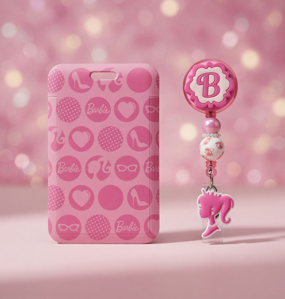 Barbie Retractable ID Holder & Reel