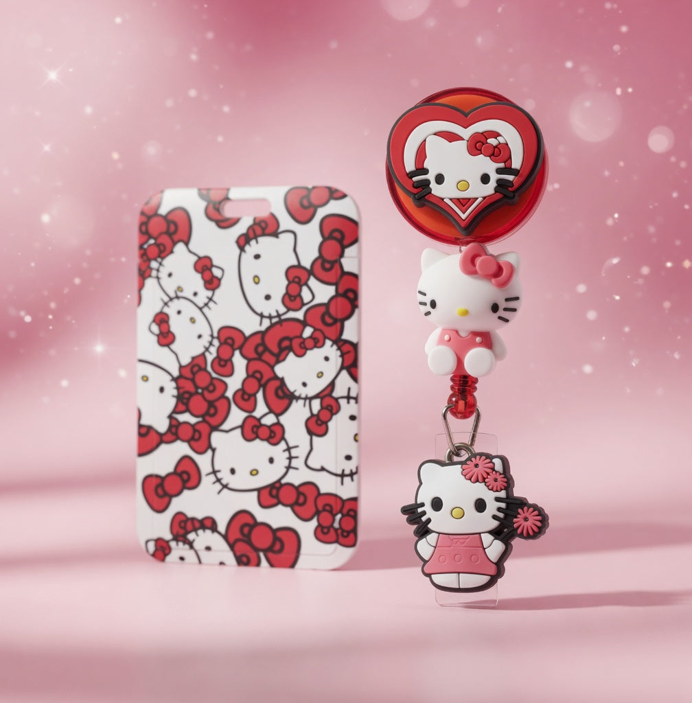Hello Kitty Retractable ID Holder & Reel