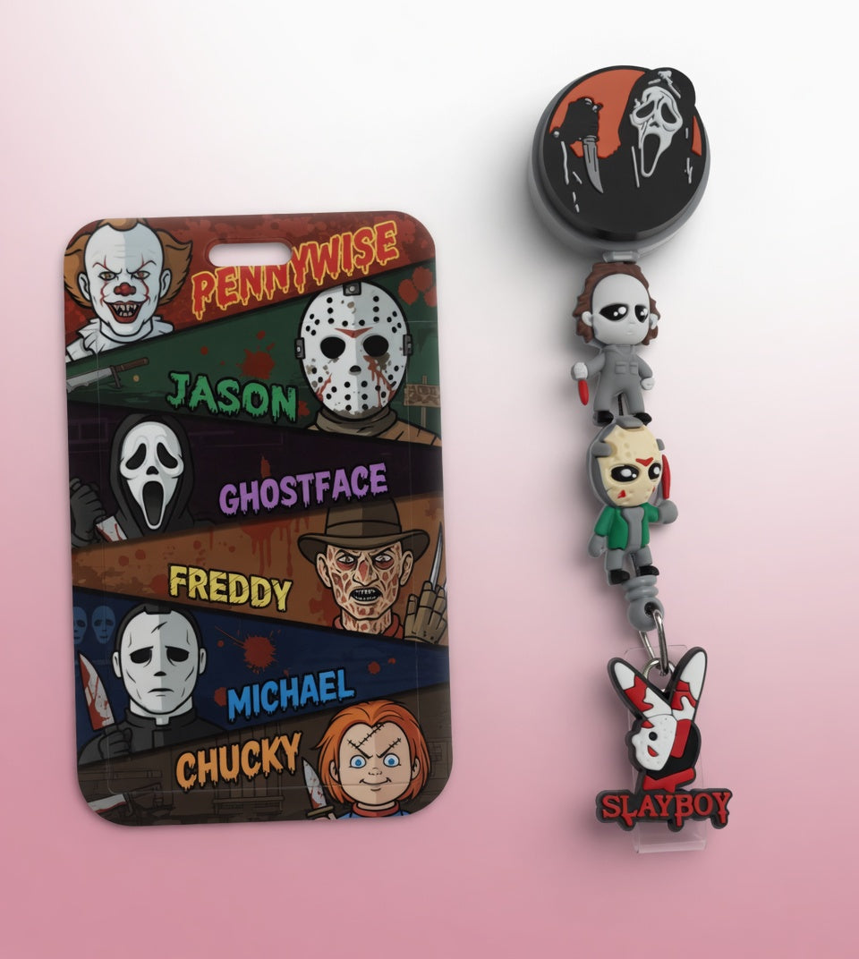 Horror Killers  ID Holder & Reel (Diseño Exclusivo)