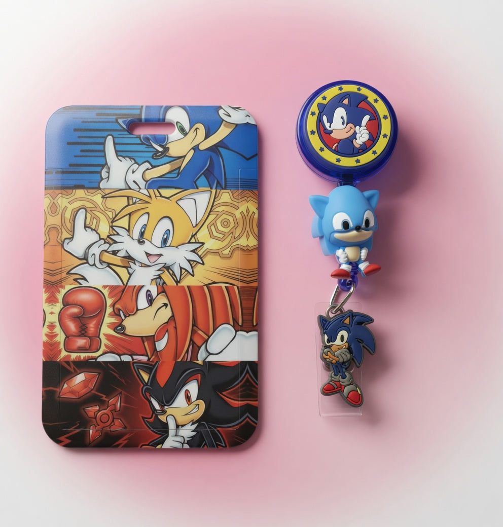 Sonic the Hedgehog ID Holder & Reel (Diseño Exclusivo)
