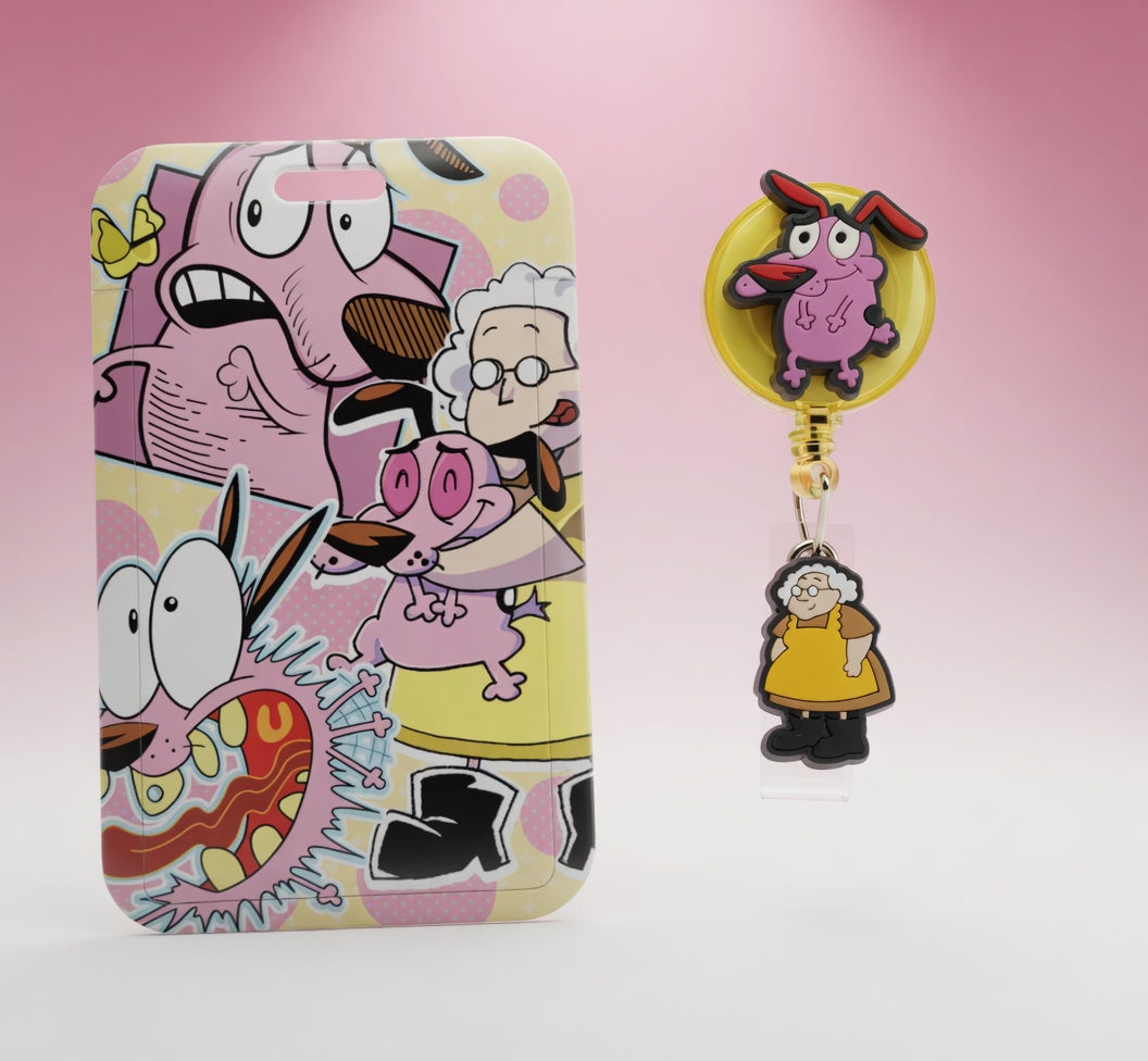 Courage the Cowardly Dog ID Holder & Reel