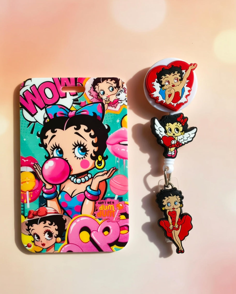Betty Boop ID Holder and Reel (Diseño Exclusivo)
