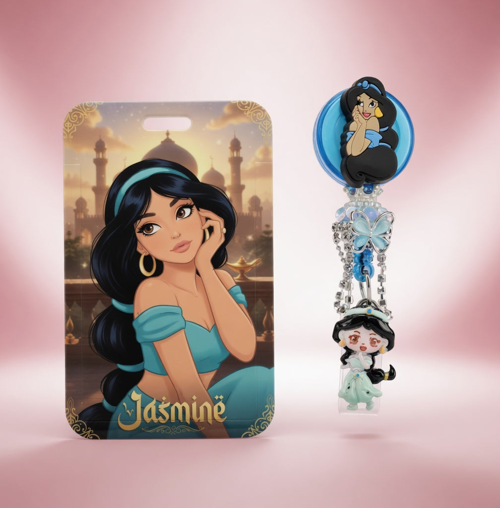 Jasmine ID Holder & Reel (Diseño Exclusivo)