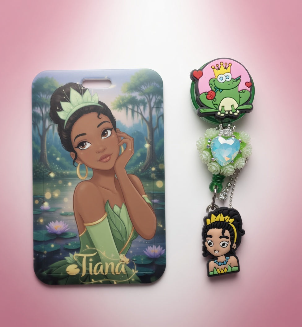 Tiana  ID Holder & Reel (Diseño Exclusivo)