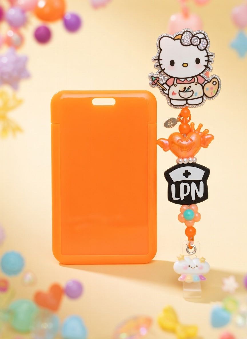 Hello Kitty Artist LPN ID Holder and Reel