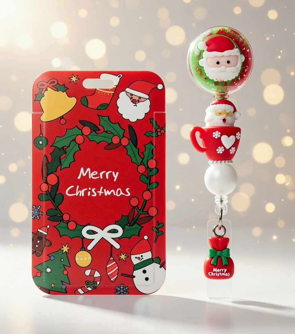 Merry Christmas ID Holder and Reel