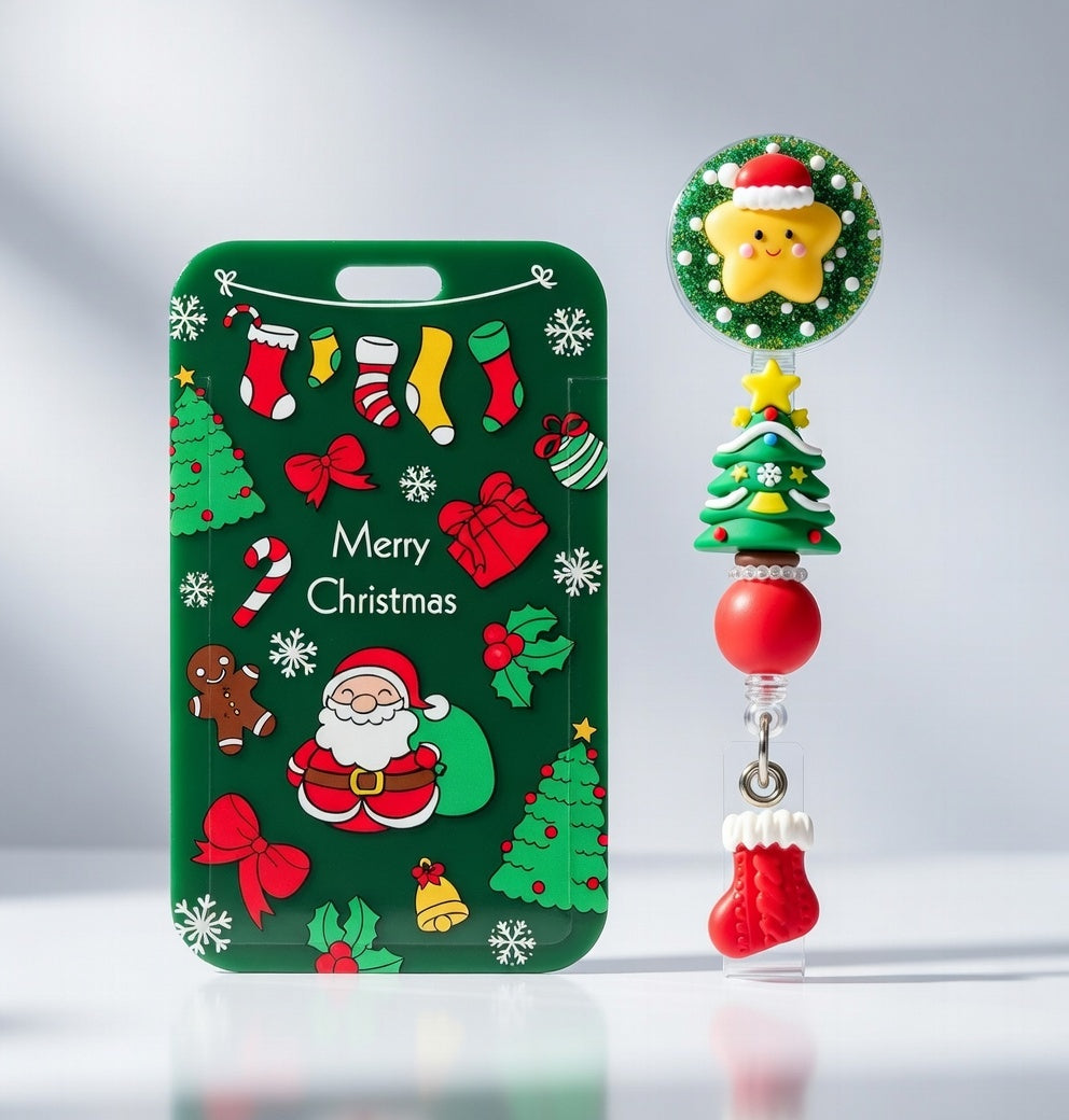 Merry Christmas ID Holder and Reel