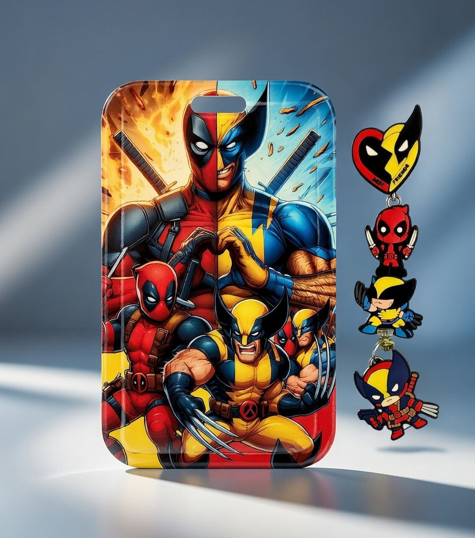 DeadPool and Walverine ID Holder and Reel