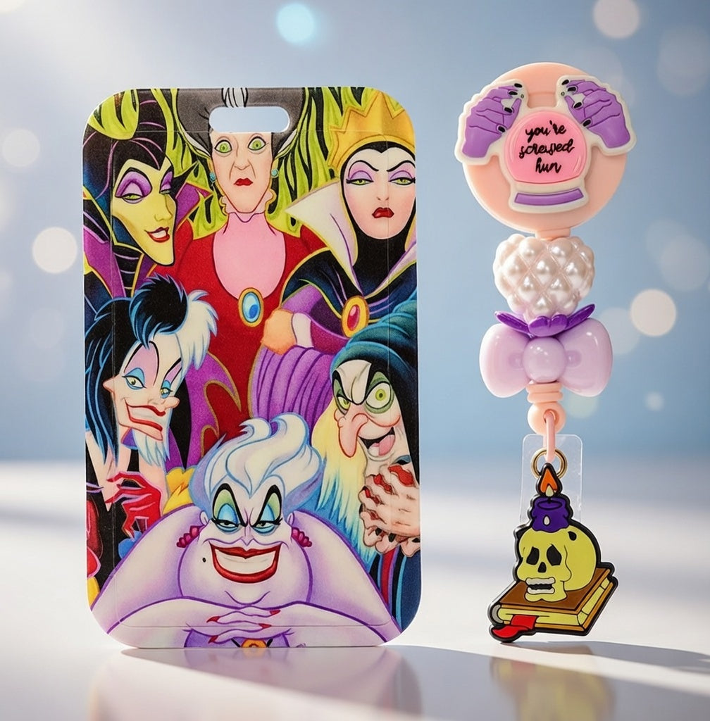 Villainous Queens ID Holder and Reel