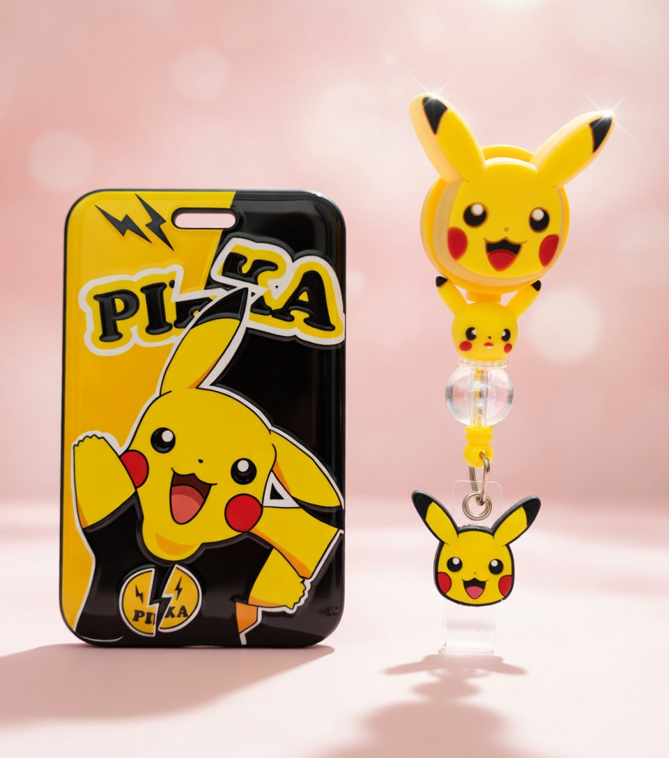 Pikachu ID Holder and Reel (LED)