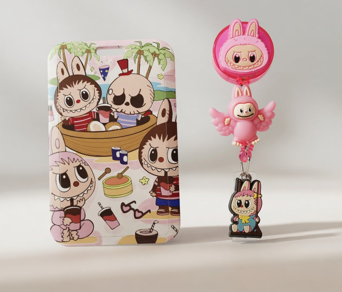 Labubu Beach Party ID Holder and Reel