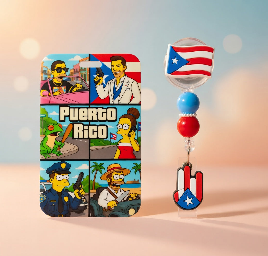 Puerto Rico ID Holder and Reel