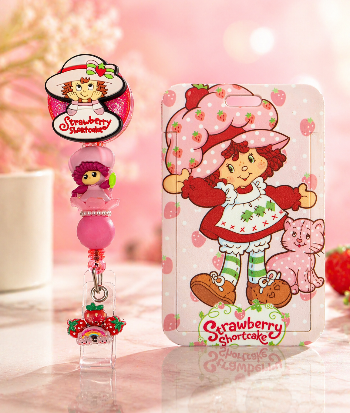 Strawberry Shortcake ID Holder and Reel