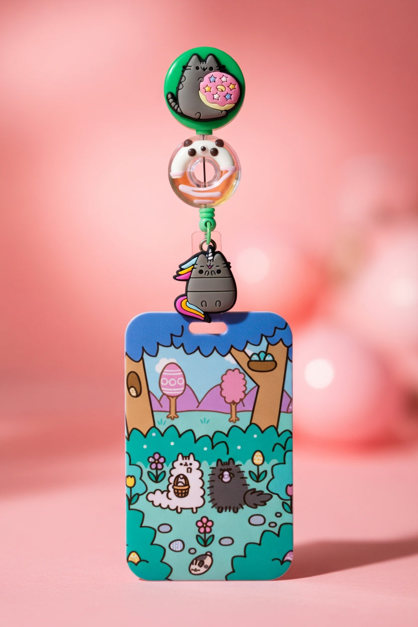 Pusheen ID Holder and Reel