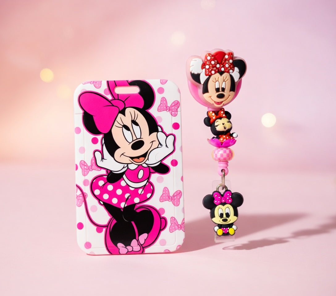 Minnie Mouse ID Holder and Reel (LED)