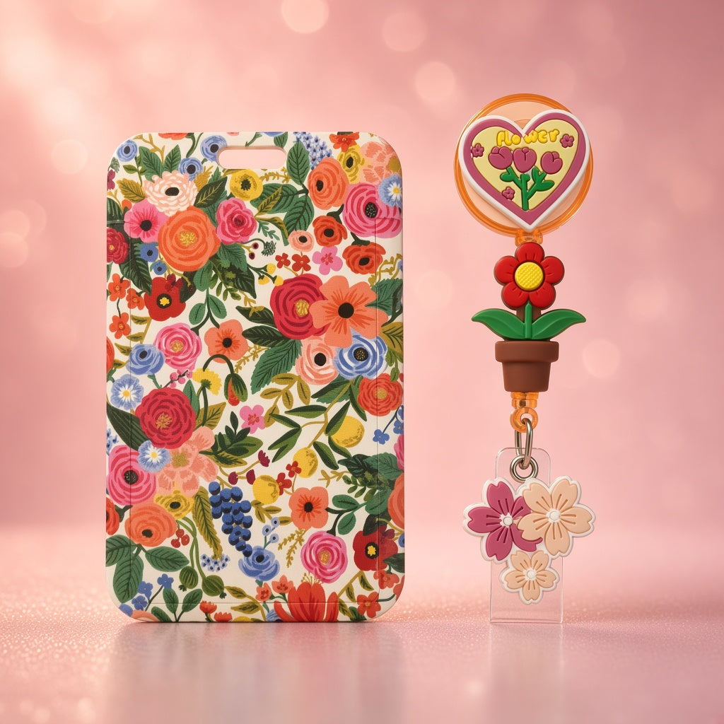 Blooming Garden | ID Holder + Reel