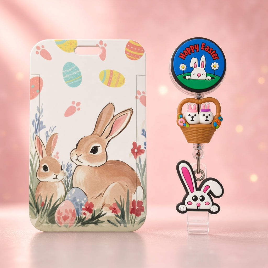 Spring Bunny | ID Holder + Reel