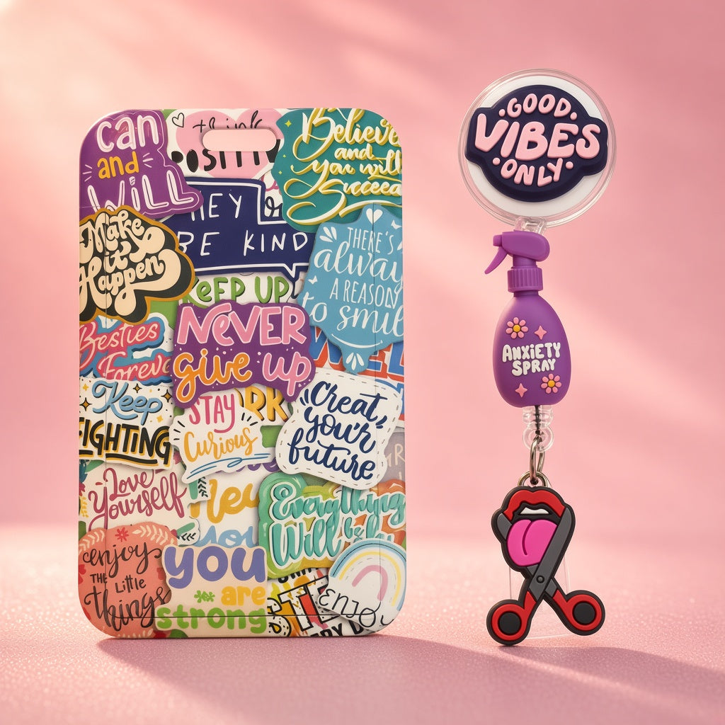 Good Vibes Only ID Holder & Reel