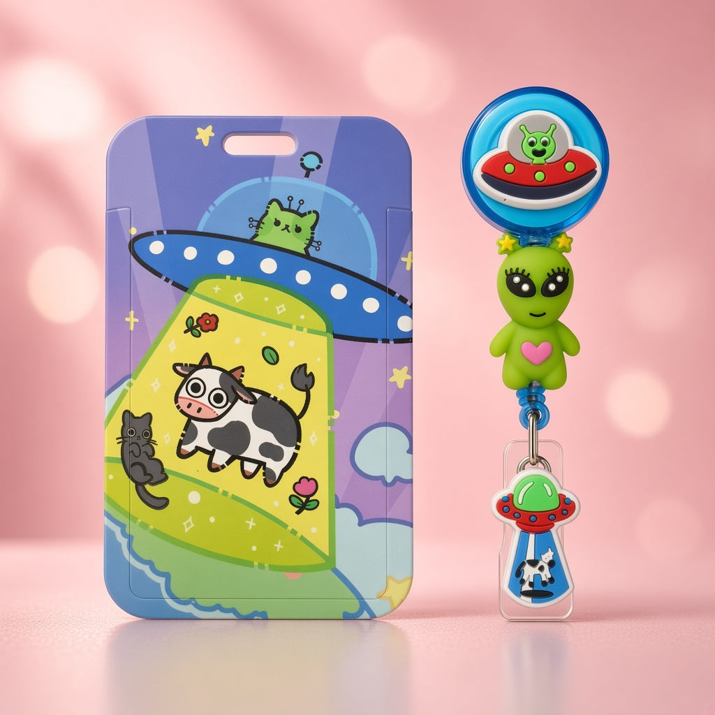 Cosmic Cow | ID Holder + Reel